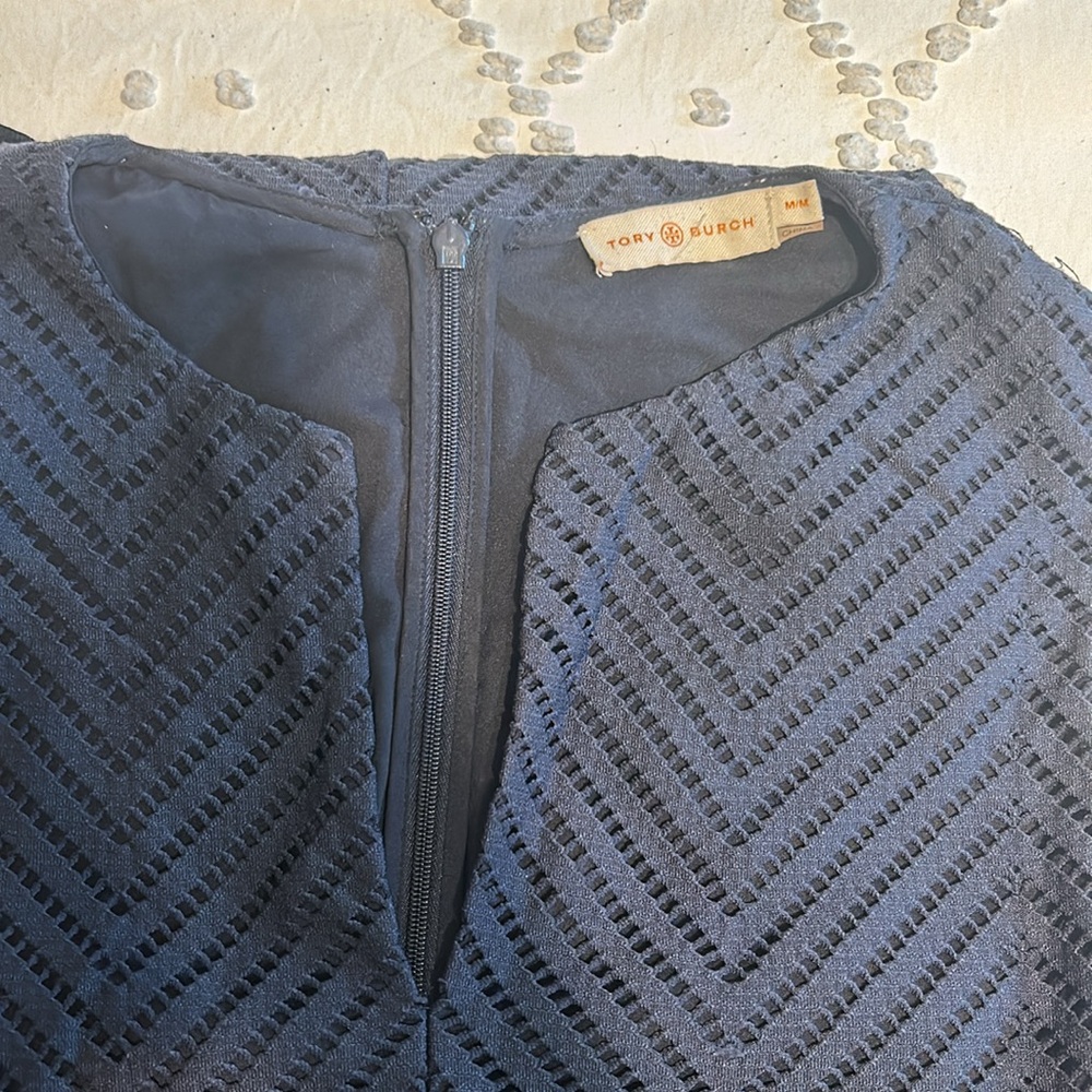 Tory Burch eyelet navy blue dress - Picture 4 of 4